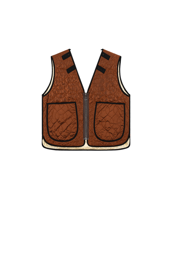 Utility Quilt Vest - Ivory / Amber - Layer 5