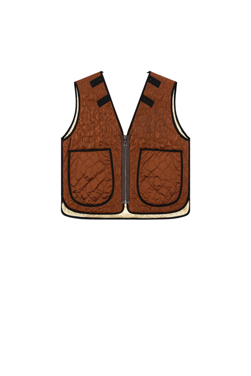 Utility Quilt Vest - Ivory / Amber - Layer 5