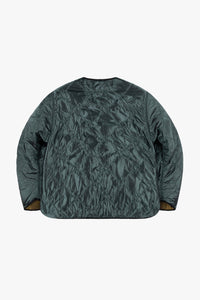 Signature Patchwork Wool Cropped Quilt - Moss / Mineral Green