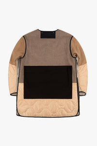 Signature Patchwork Wool Quilt - Stone & Peat / Stone