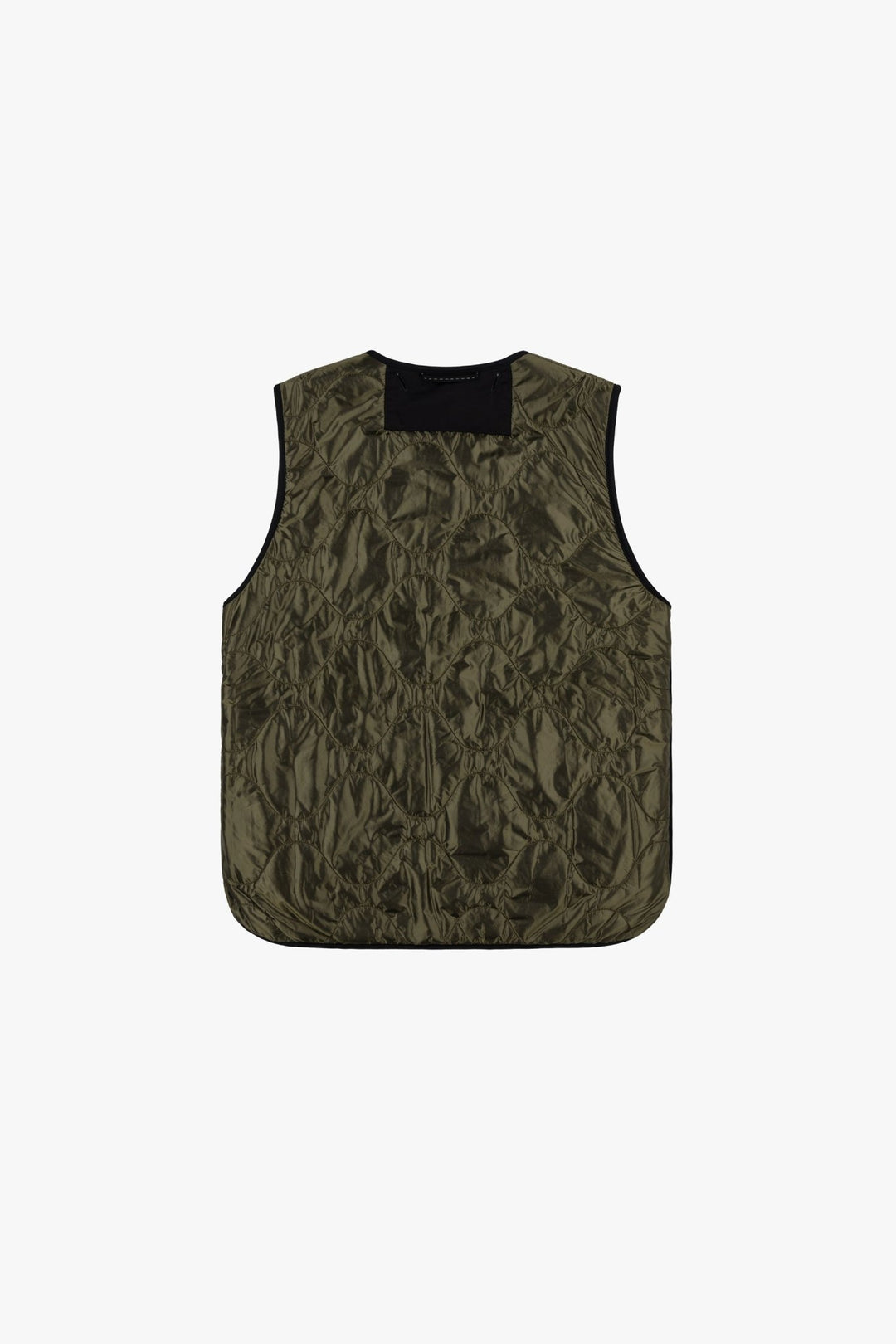 Signature Patchwork Wool Vest - Moss & Chocolate / Olive