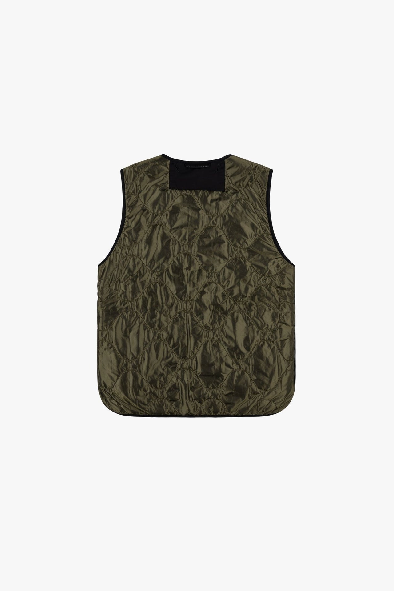 Signature Patchwork Wool Vest - Moss & Chocolate / Olive
