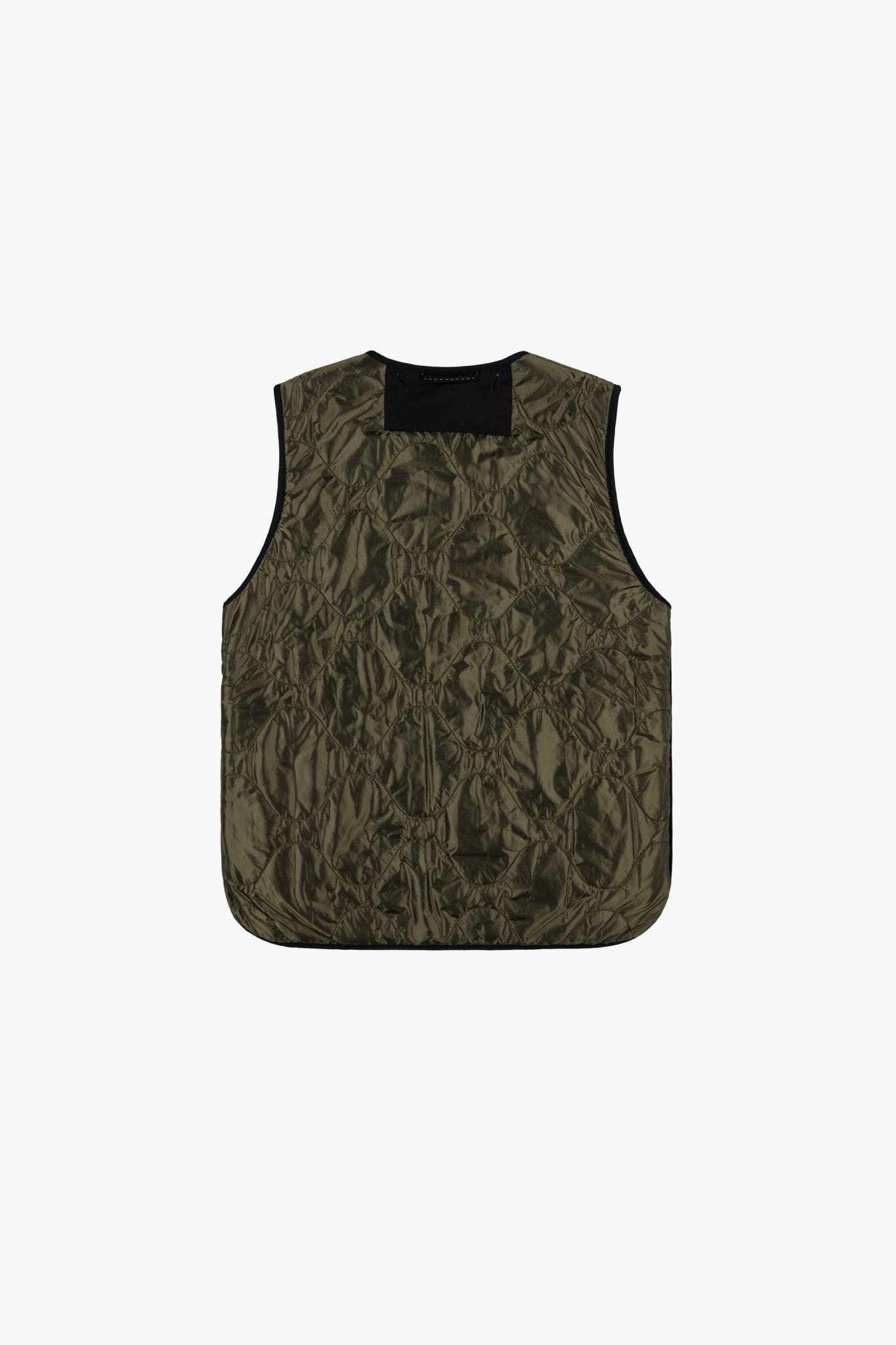 Signature Patchwork Wool Vest - Moss & Chocolate / Olive