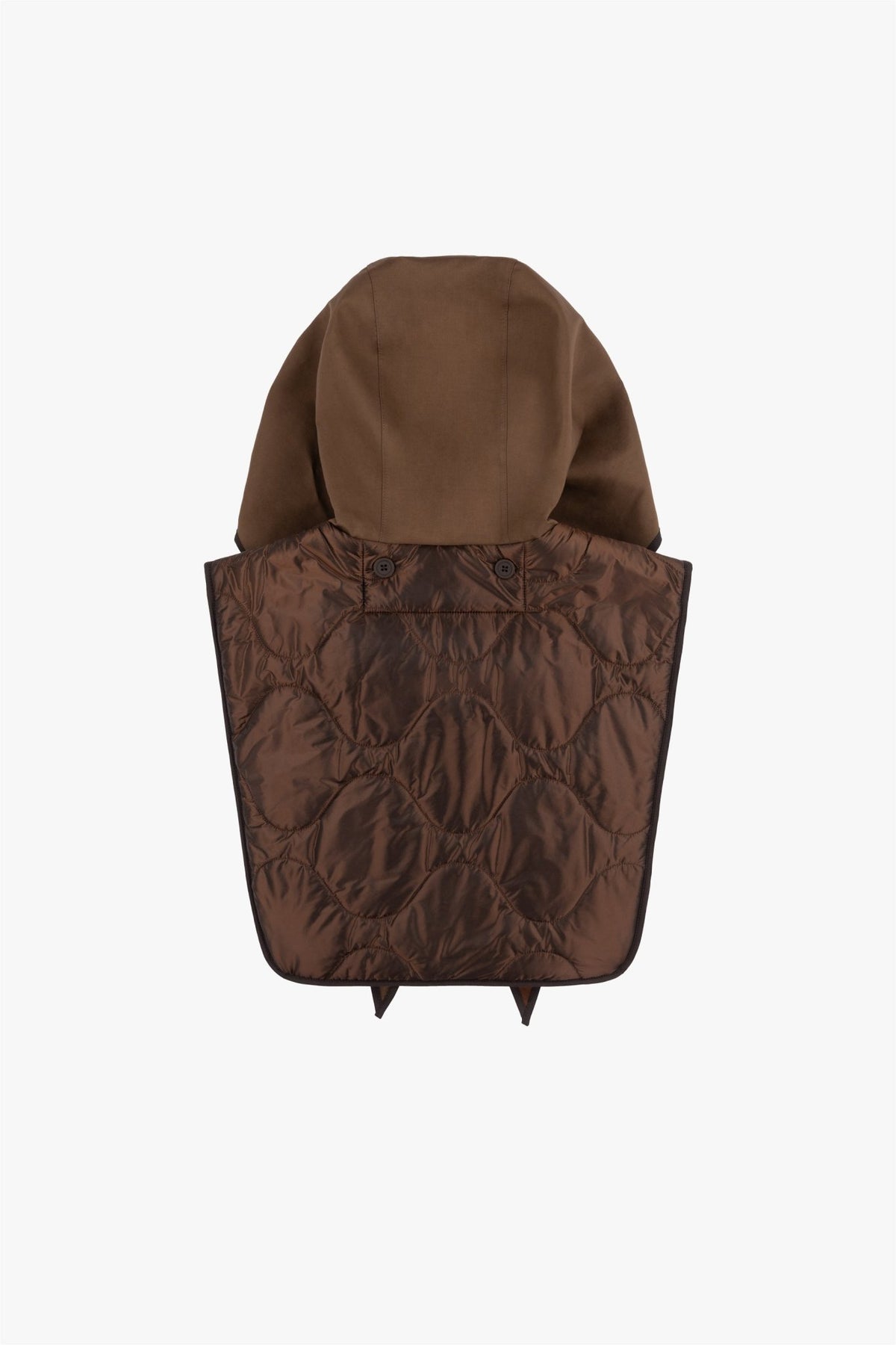 Weatherproof Bonded Wrap Hood - Moss / Dark Sienna