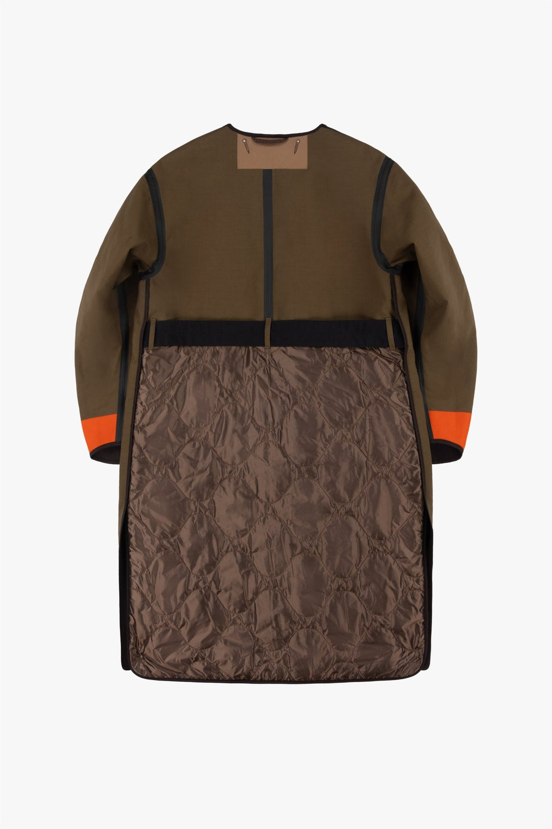 Weatherproof Bonded Raincoat - Moss / Mahogany