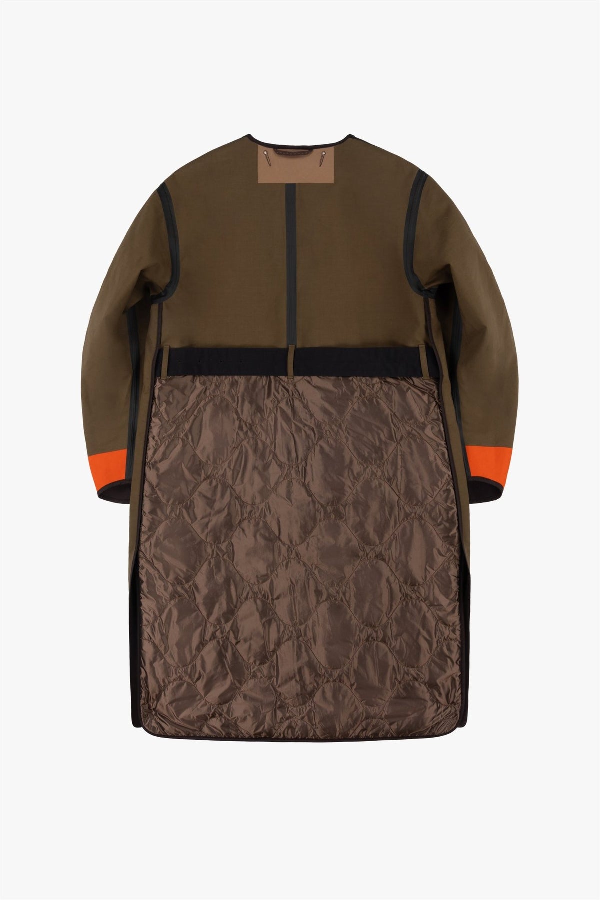 Weatherproof Bonded Raincoat - Moss / Mahogany