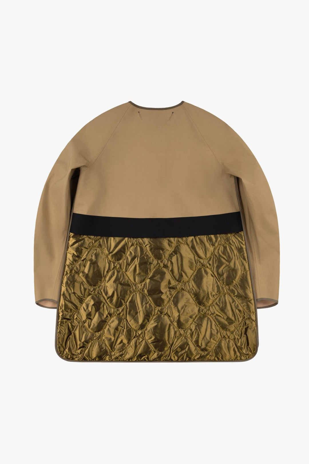 Weatherproof Bonded Short Raincoat - Black / Honey