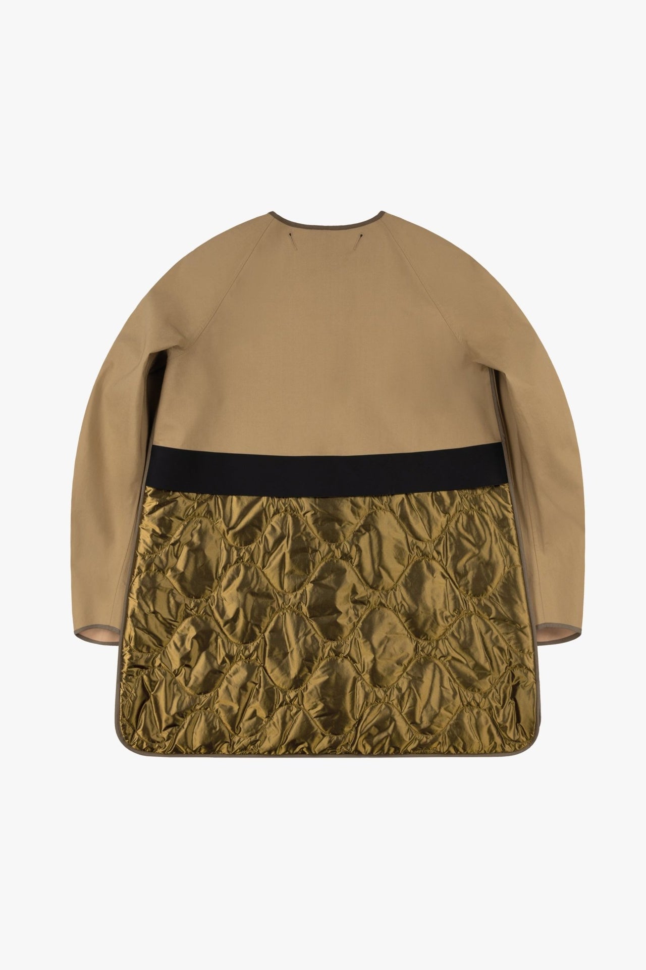 Weatherproof Bonded Short Raincoat - Black / Honey