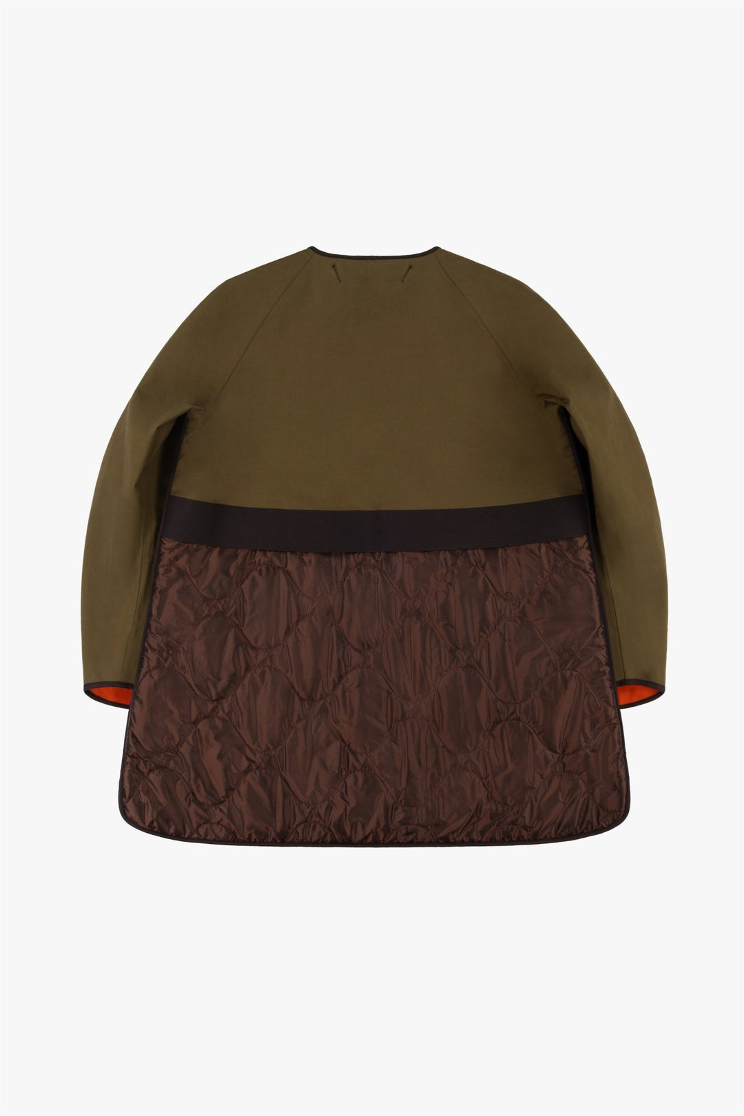 Weatherproof Bonded Short Raincoat - Mahogany / Moss