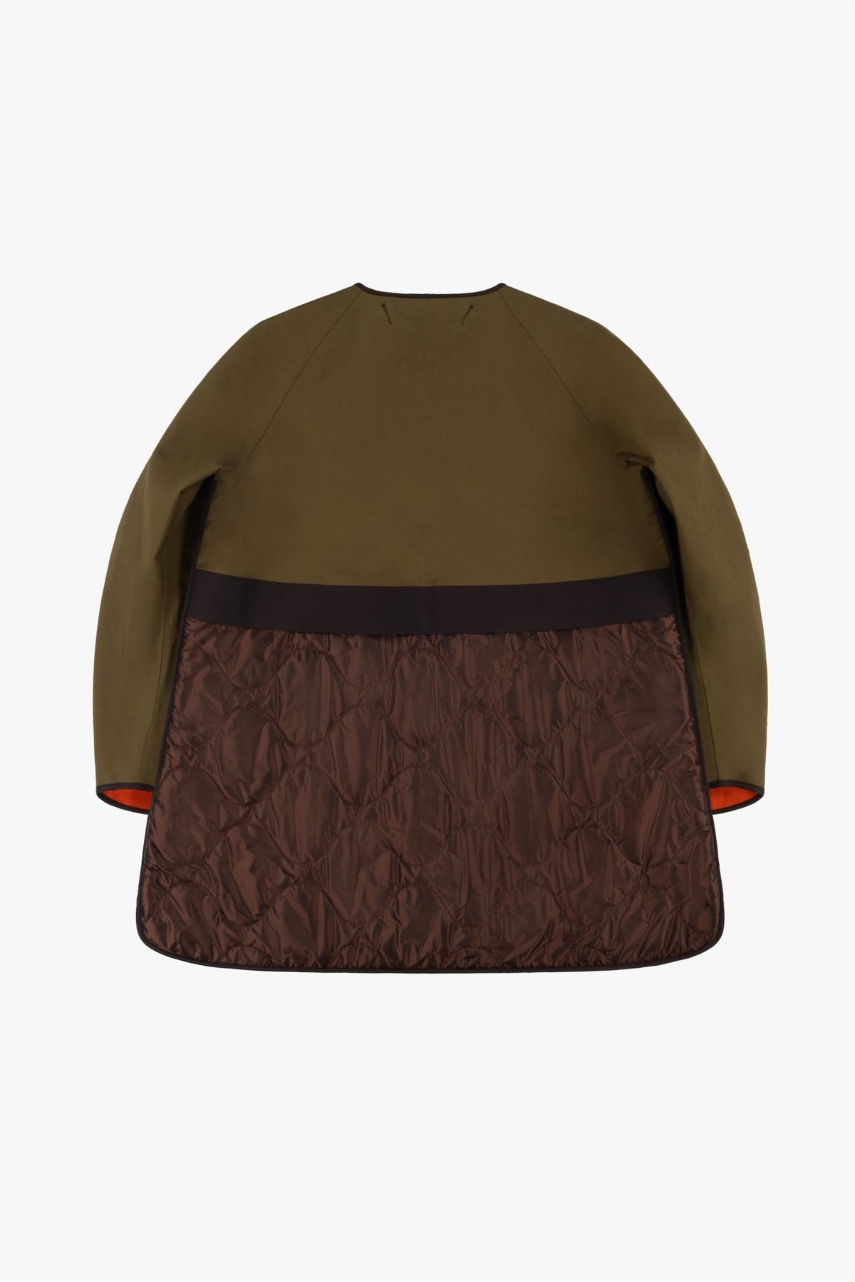 Weatherproof Bonded Short Raincoat - Mahogany / Moss