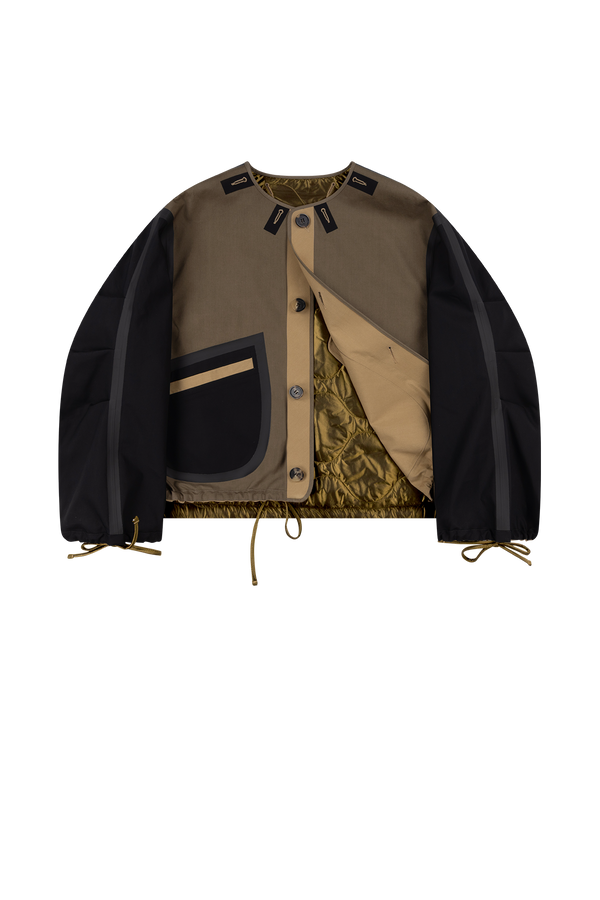 Weatherproof Bonded Rain Bomber - Black / Honey - Layer 1