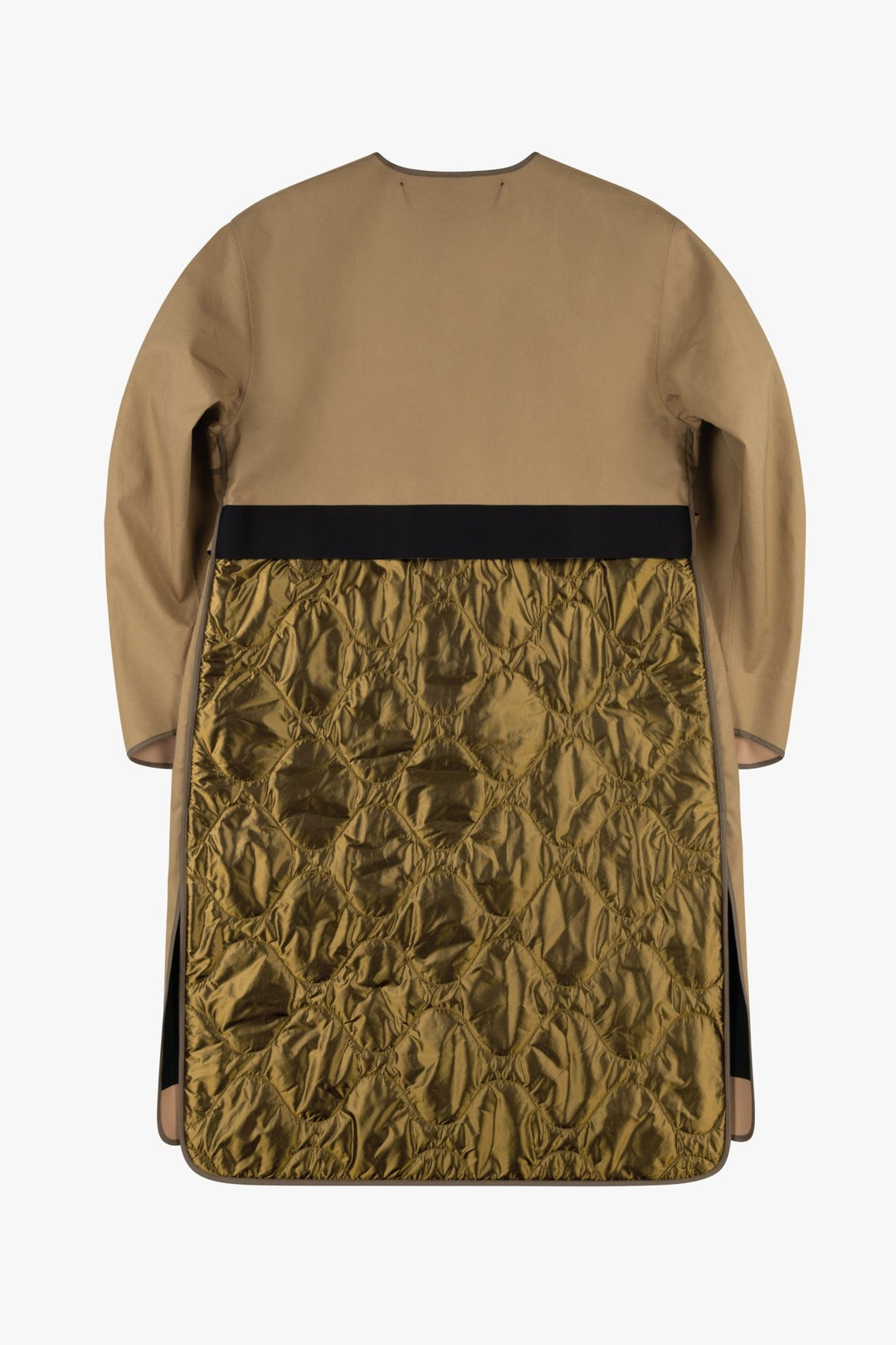 Weatherproof Bonded Raincoat - Black / Honey