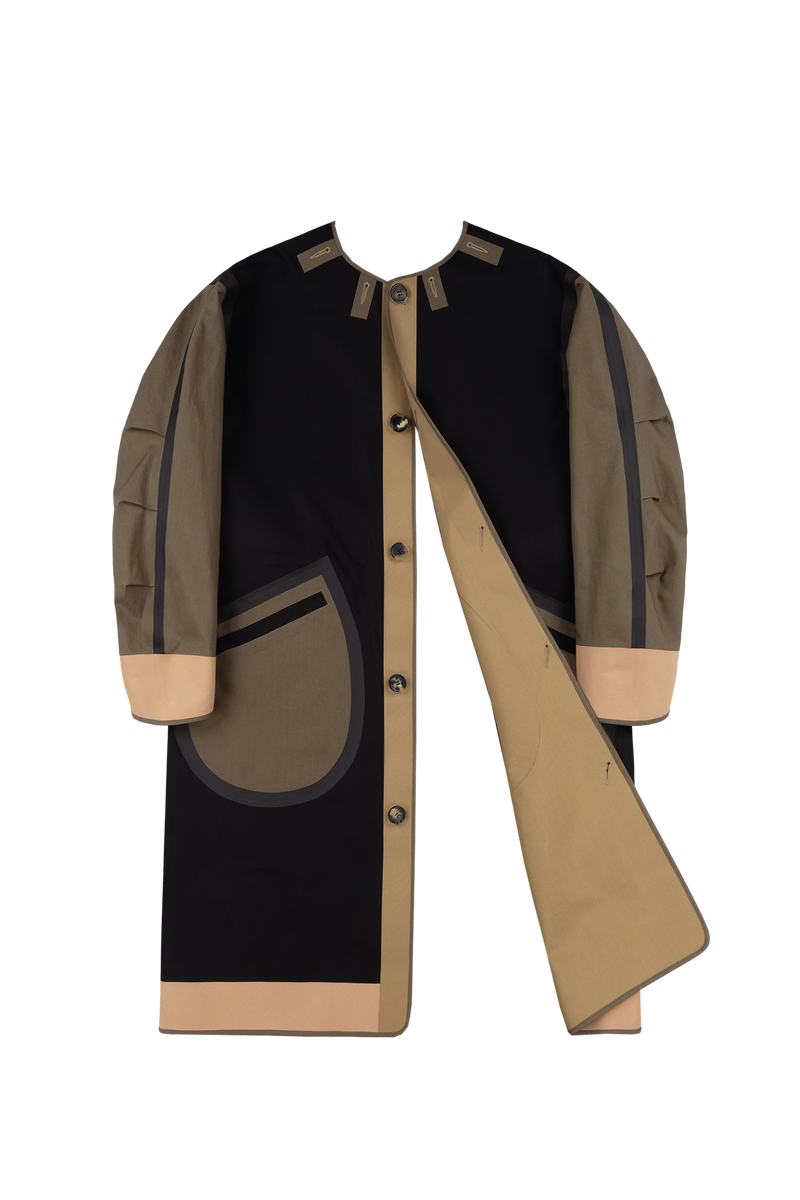 Weatherproof Bonded Raincoat - Black / Honey - Layer 6