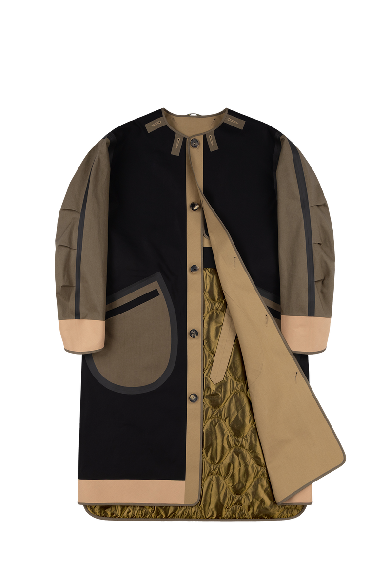 Weatherproof Bonded Raincoat - Black / Honey - Layer 1