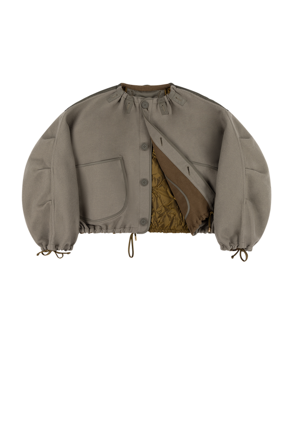 Parachute Wool Bomber - Moss / Sage - Layer 1