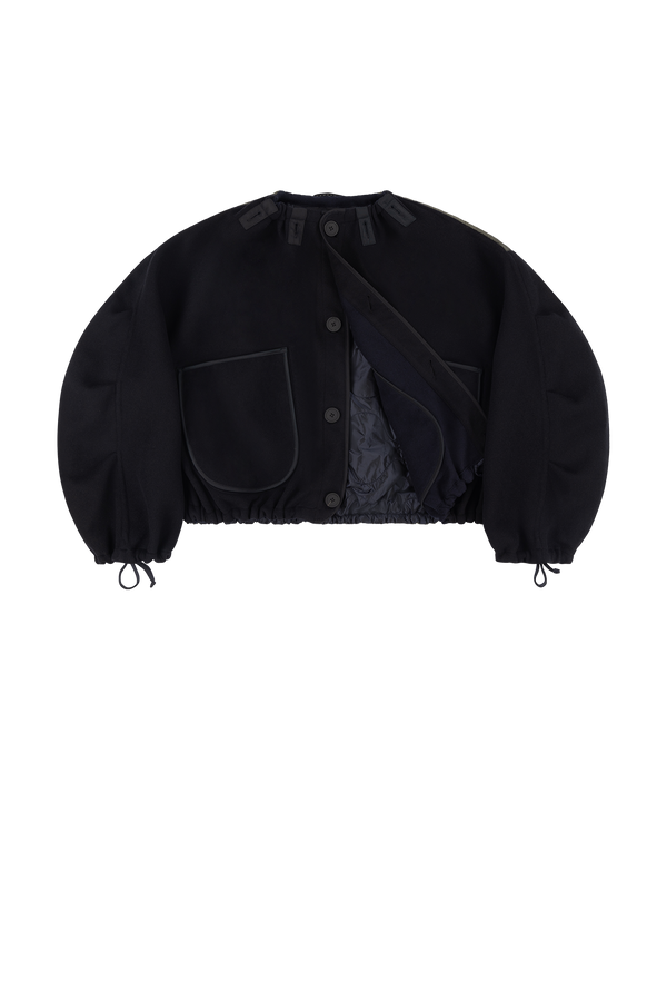 Parachute Wool Bomber - Navy / Black - Layer 1