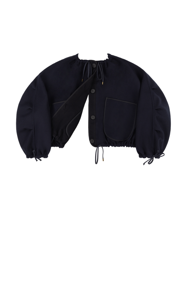 Parachute Wool Bomber - Navy / Black - Layer 6