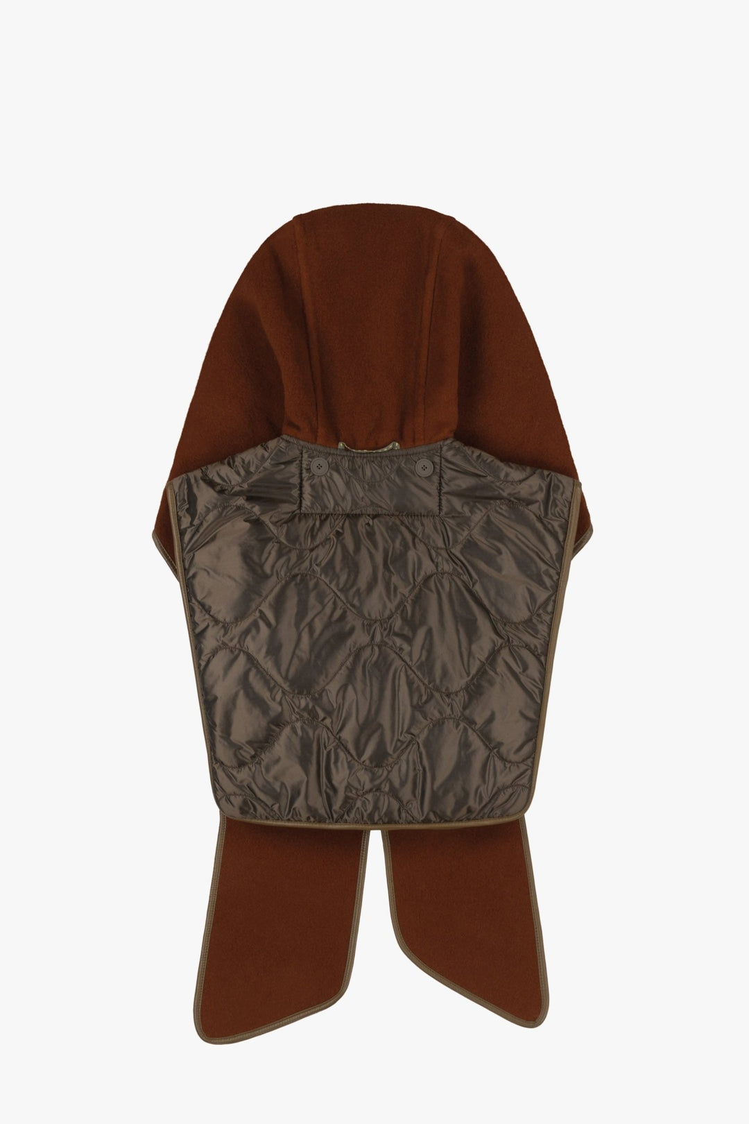Wool Cashmere Hooded Scarf - Camel /Sienna