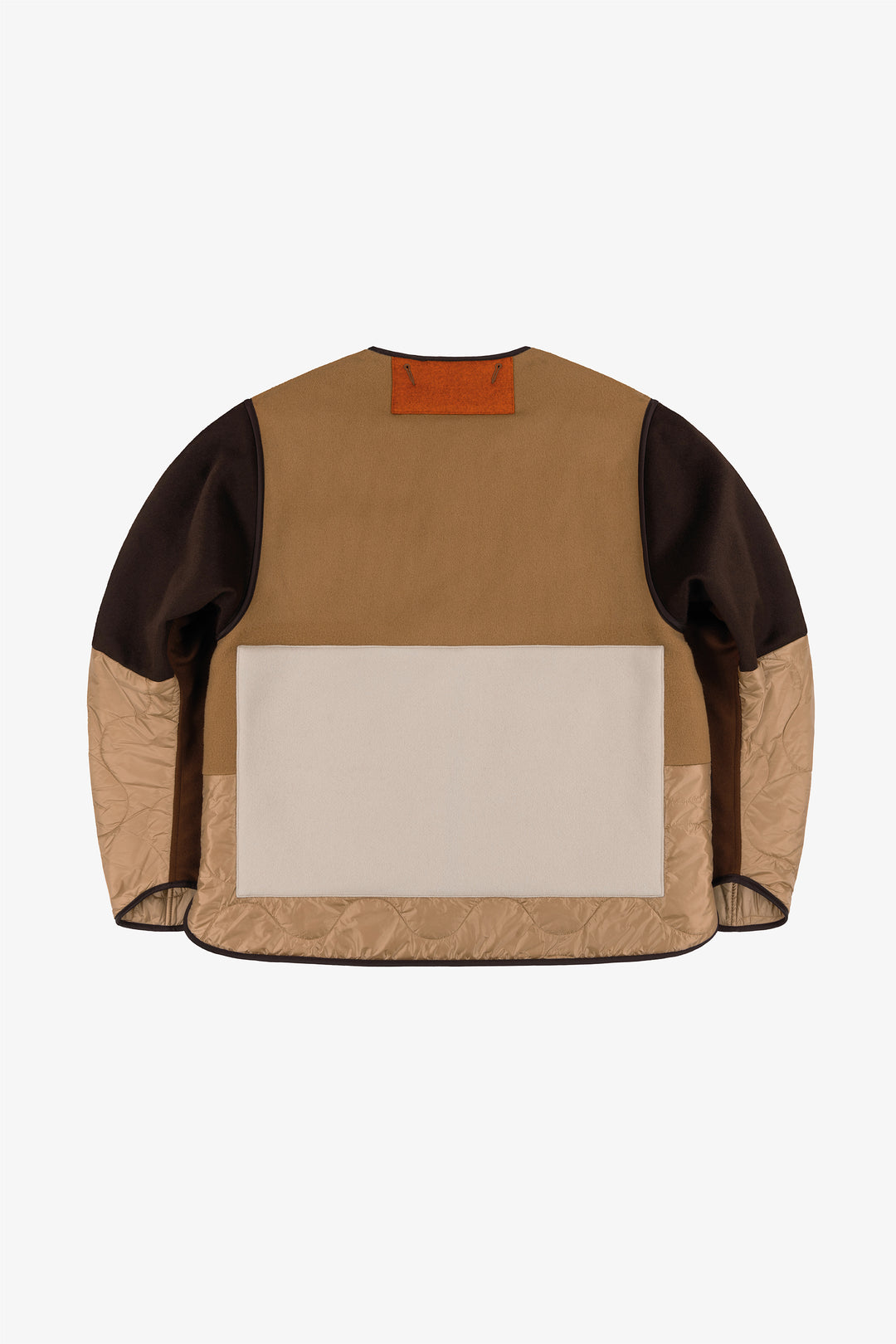 Signature Patchwork Wool Cropped Quilt - Dark Sienna / Mocha Brown