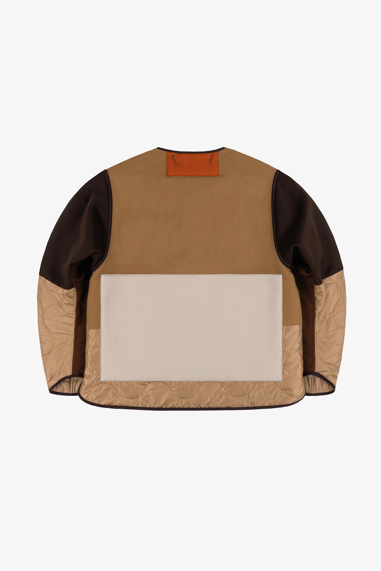 Signature Patchwork Wool Cropped Quilt - Dark Sienna / Mocha Brown