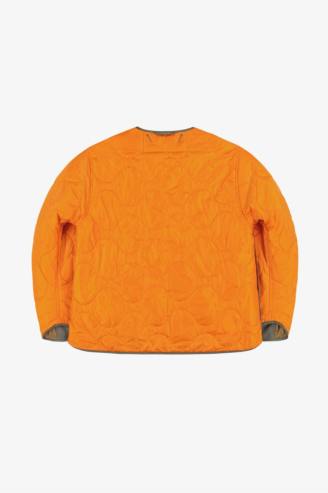 Signature Patchwork Wool Cropped Quilt - Sage / Patrol Orange
