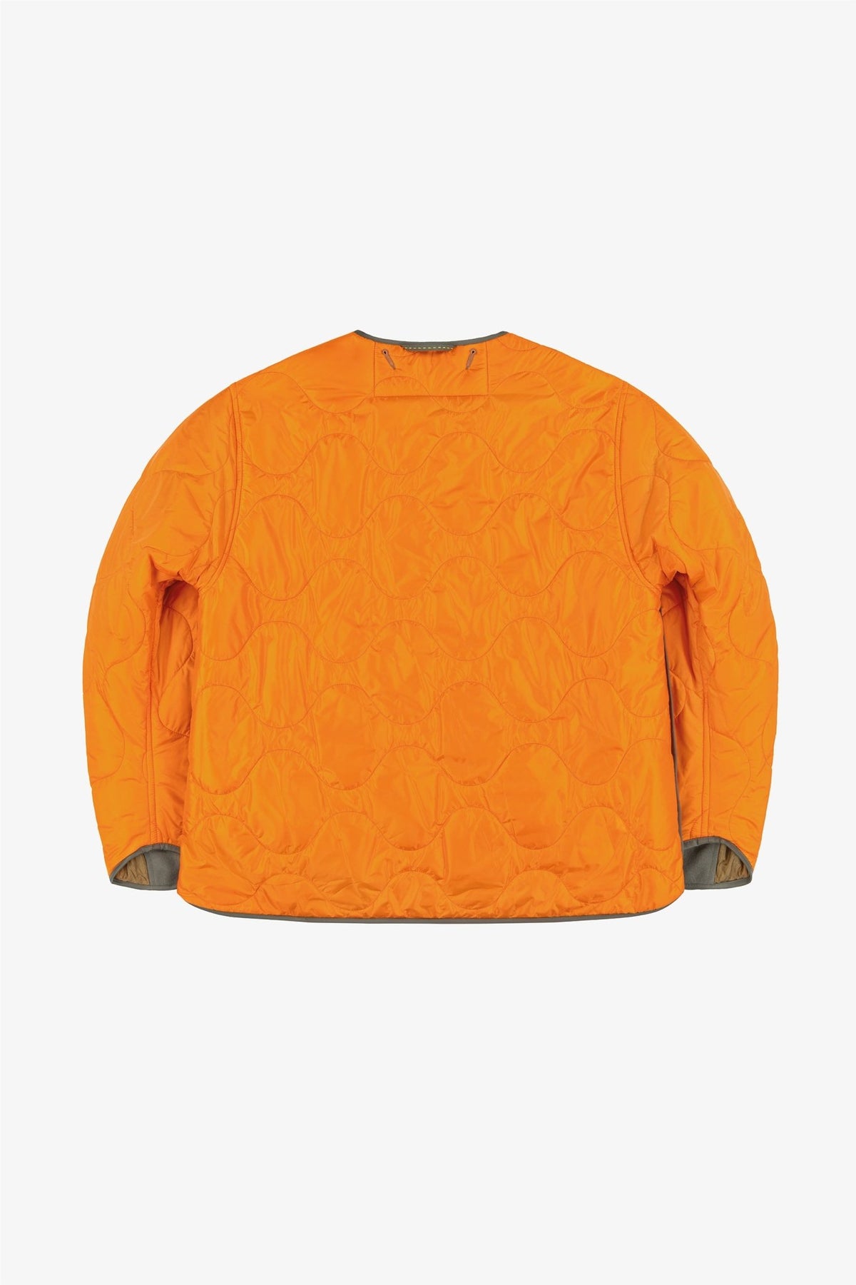 Signature Patchwork Wool Cropped Quilt - Sage / Patrol Orange