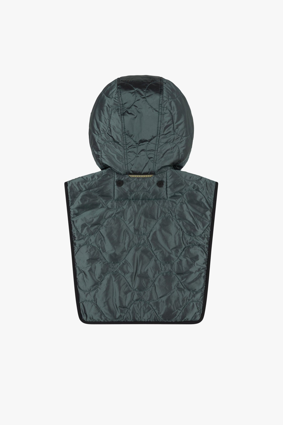 Quilted Zip Hood - Black / Mineral Green