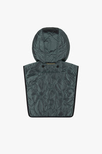 Quilted Zip Hood - Black / Mineral Green