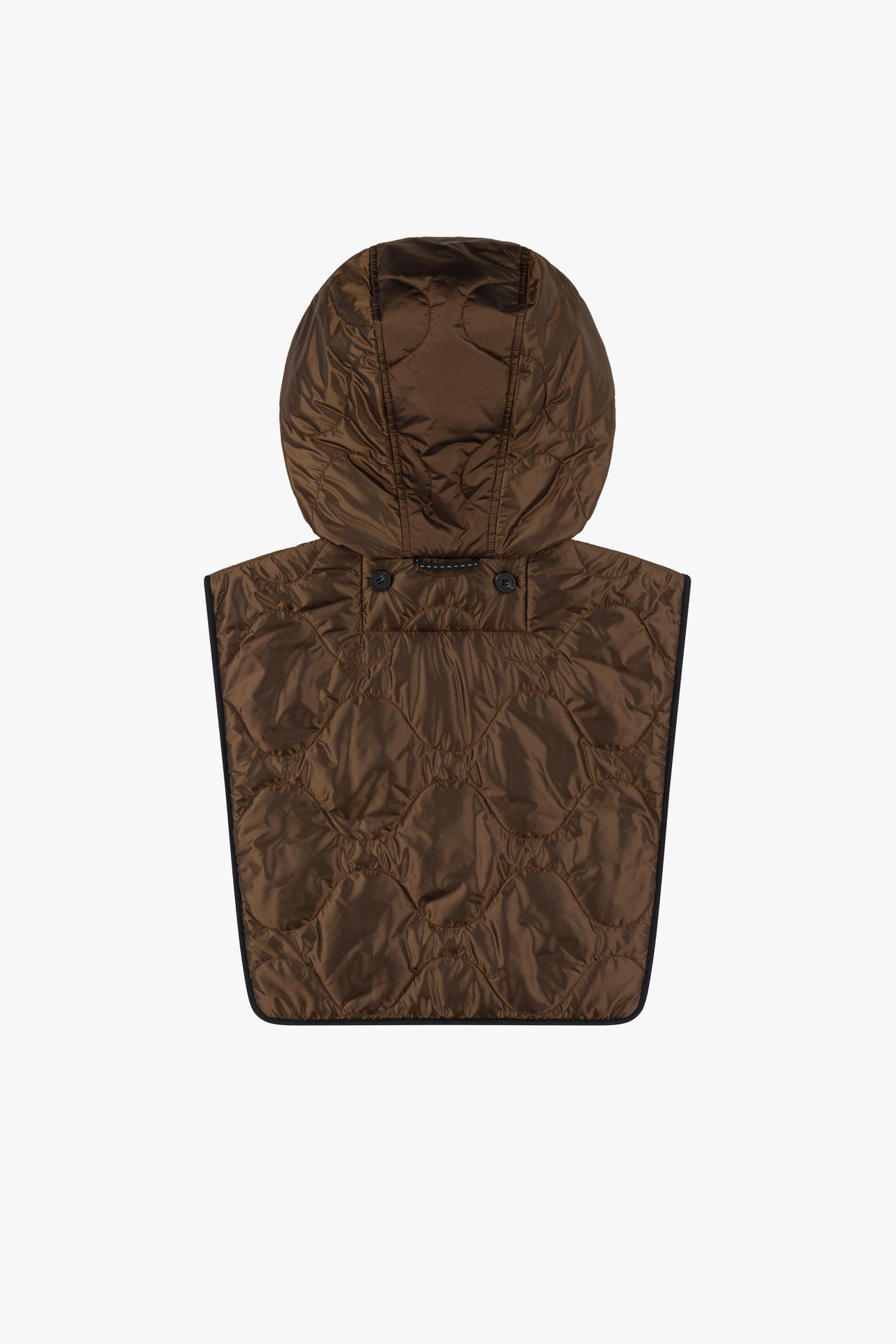 Quilted Zip Hood - Olive / Bronze