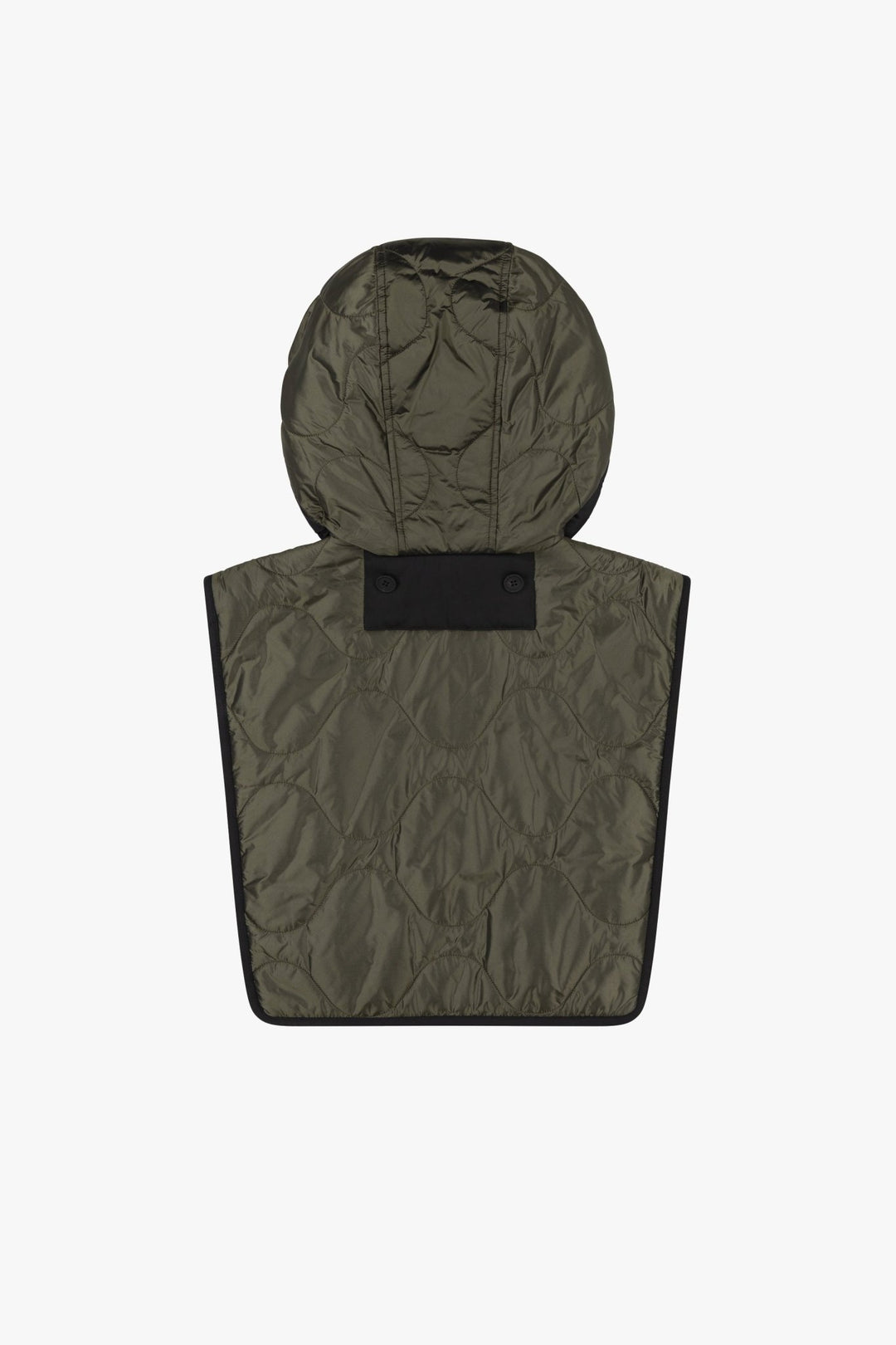 Quilted Zip Hood - Black / Mineral Green