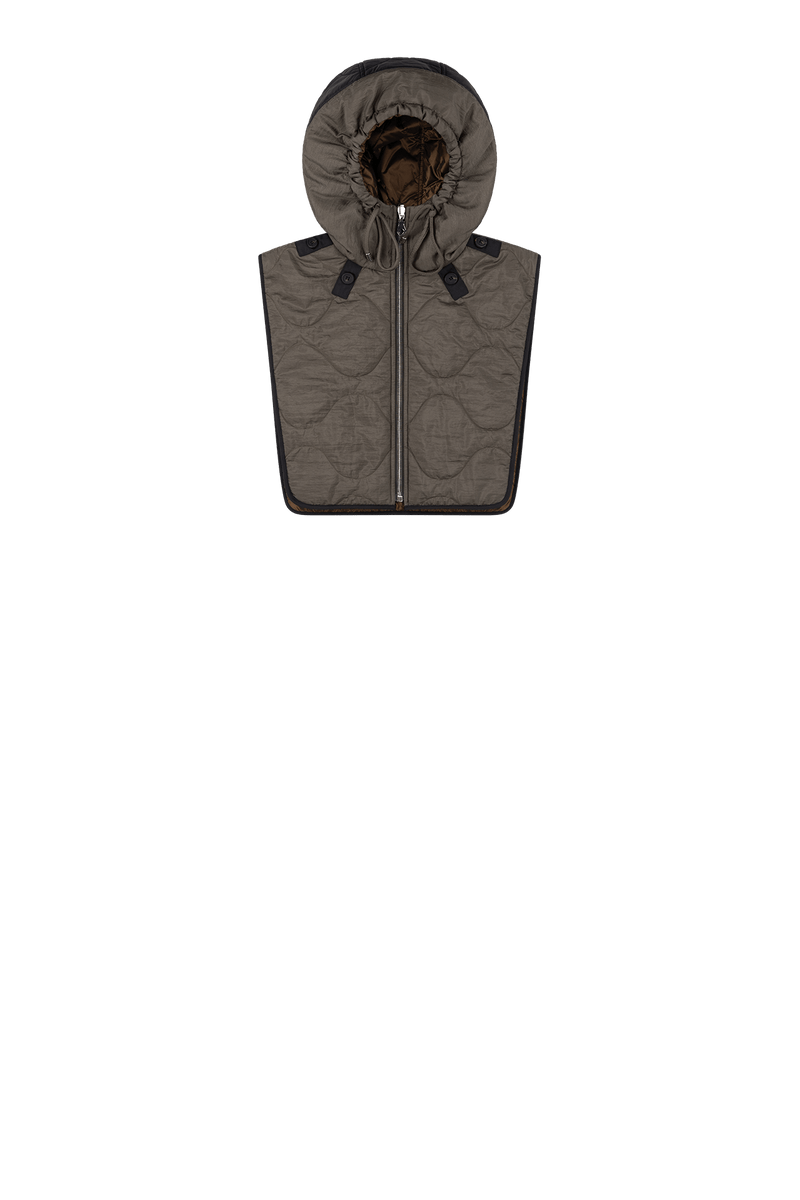 Quilted Zip Hood - Olive / Bronze - Layer 4