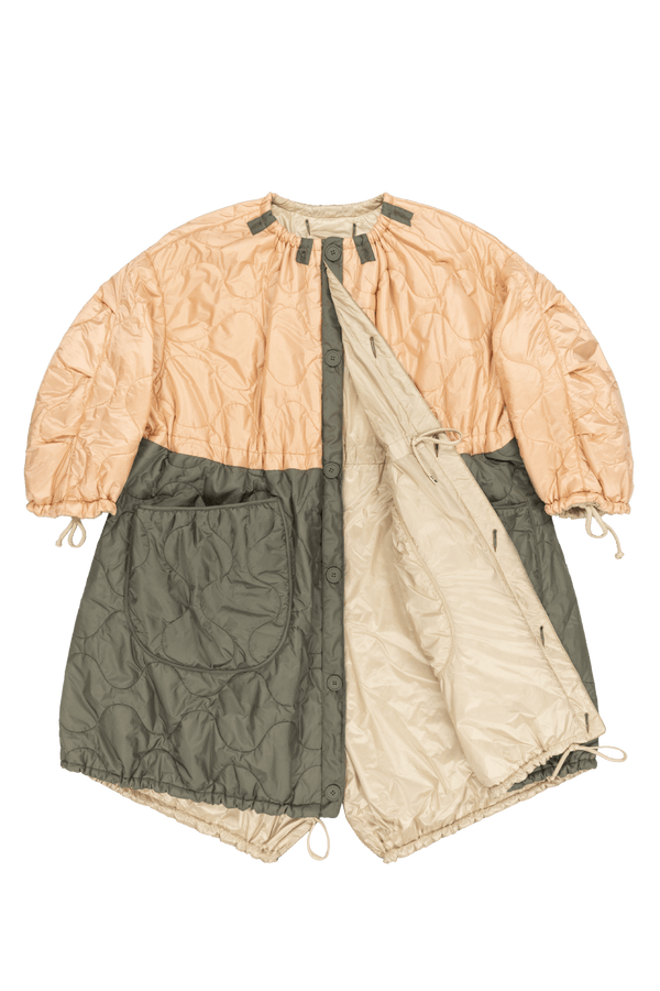 Parachute Quilted Parka - Soft Peach / Oyster - Layer 1