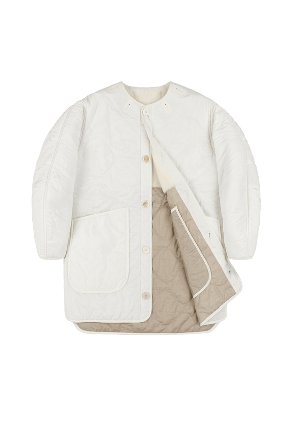 Signature Shearling Quilt - Stone / White - Layer 1