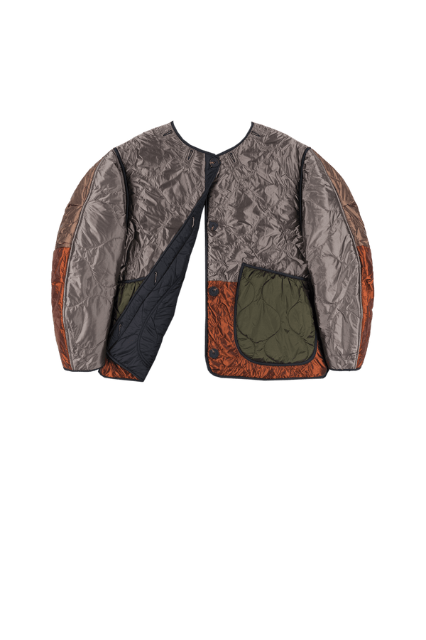 Signature Patchwork Cropped Quilt - Granite / Black - Layer 6