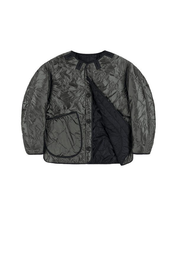 Signature Cropped Quilt - Black / Anthracite - Layer 1
