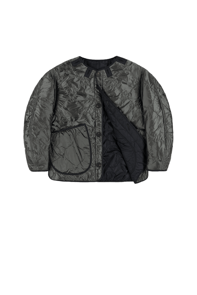 Signature Cropped Quilt - Black / Anthracite - Layer 1