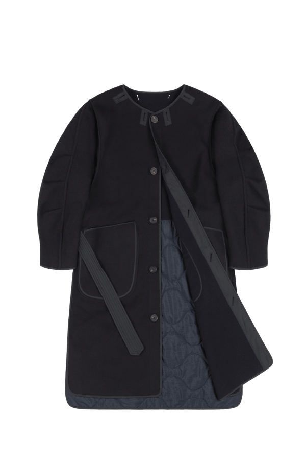 Signature Wool Parka - Navy / Black - Layer 1