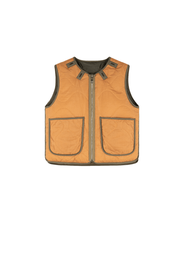 Aviator Down Vest - Sand / Burnt Orange - Layer 2