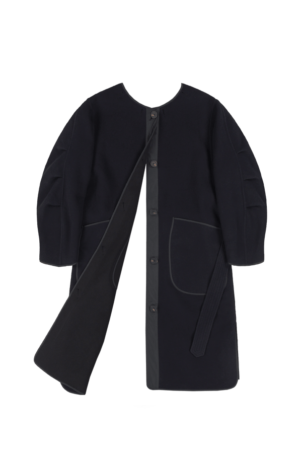 Signature Wool Parka - Navy / Black - Layer 6