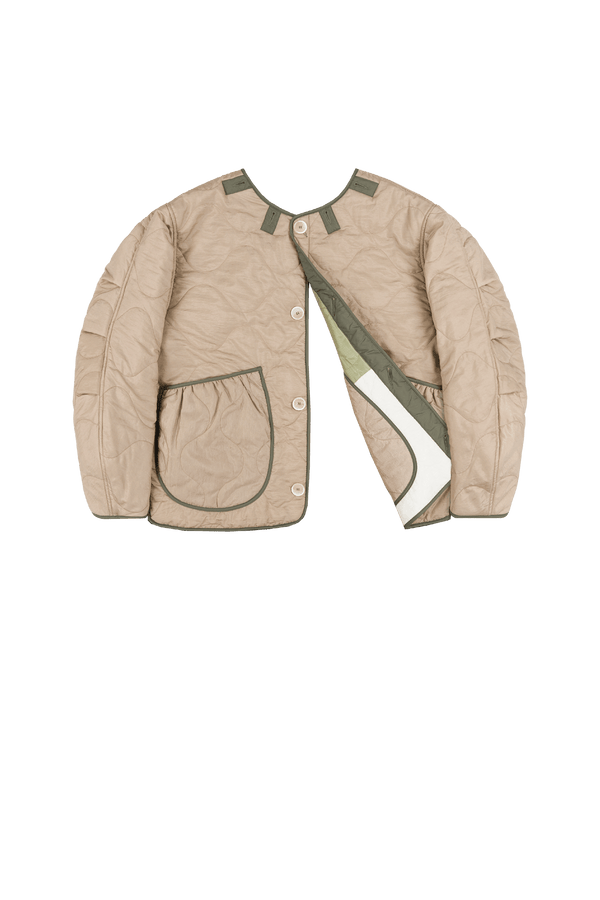 Signature Patchwork Cropped Quilt - Pale Sage / Stone - Layer 6