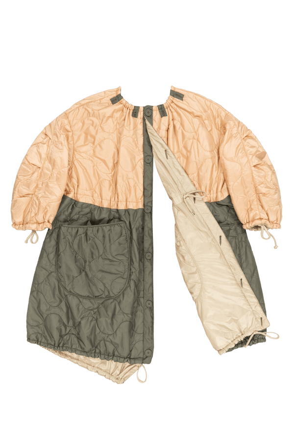 Parachute Quilted Parka - Soft Peach / Oyster - Layer 6