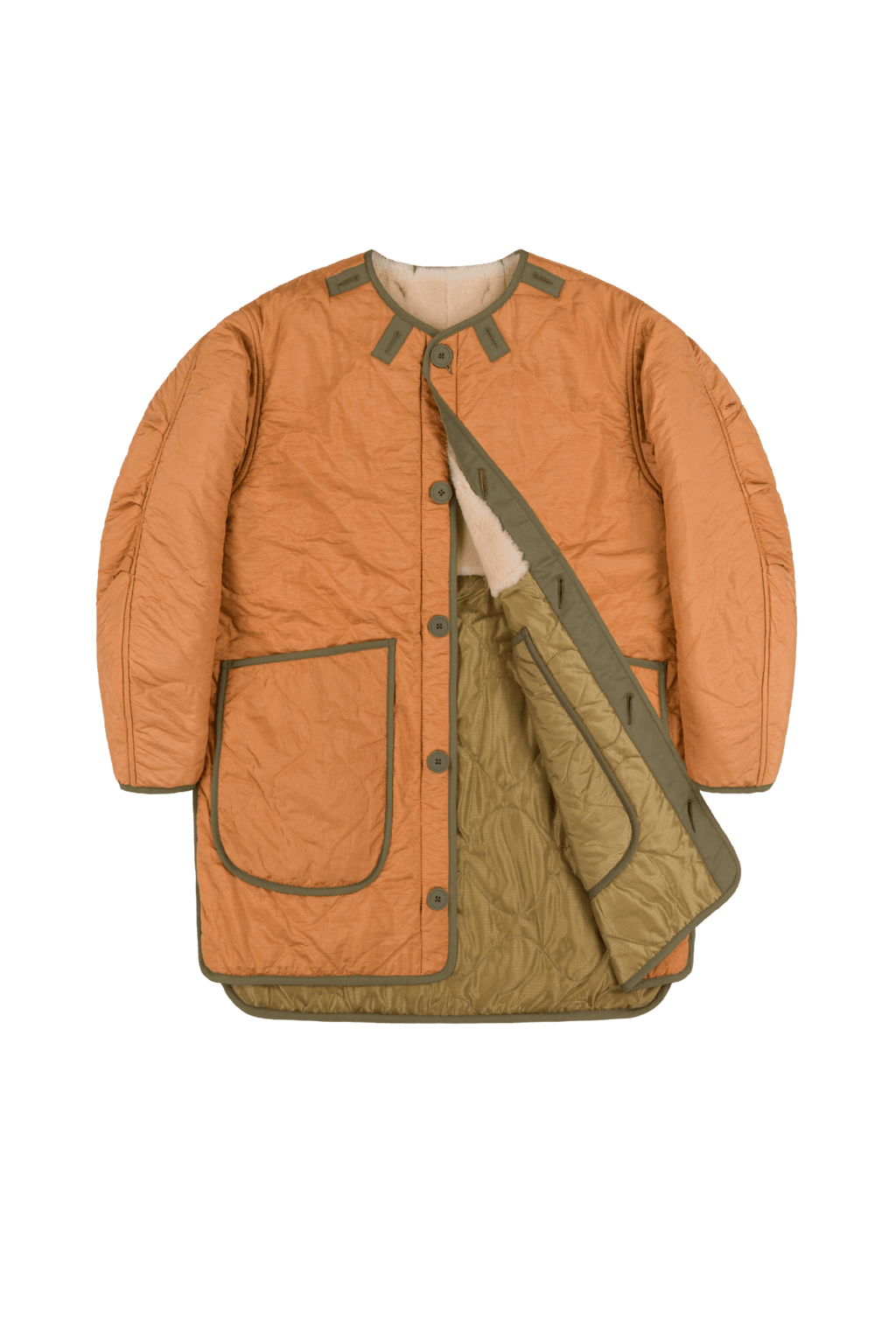 Signature Shearling Quilt - Blush / Burnt Orange - Layer 1