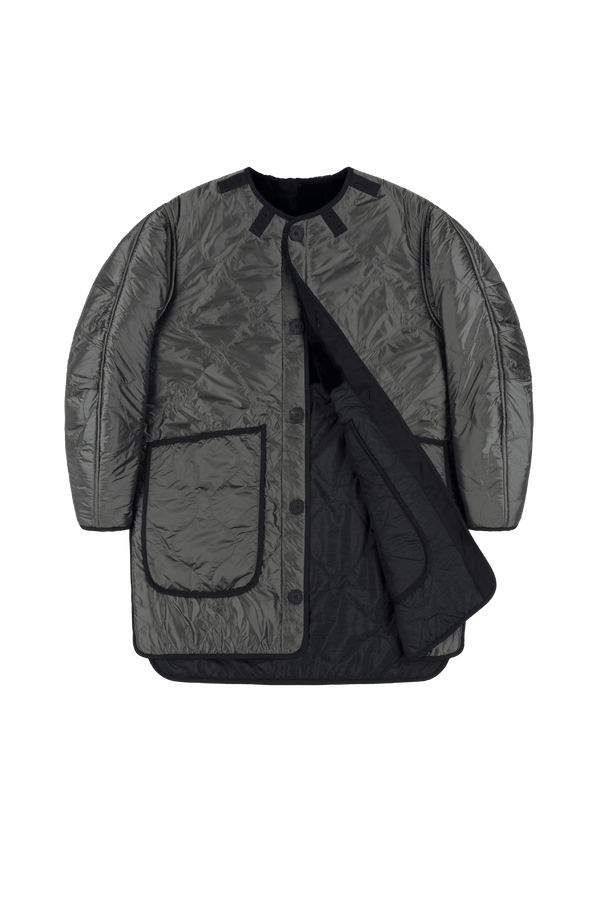 Signature Shearling Quilt - Black / Anthracite - Layer 1