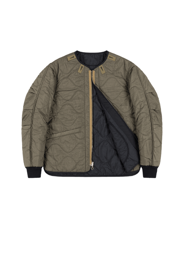 Shareable Quilt Jacket - Black / Dark Olive - Layer 1