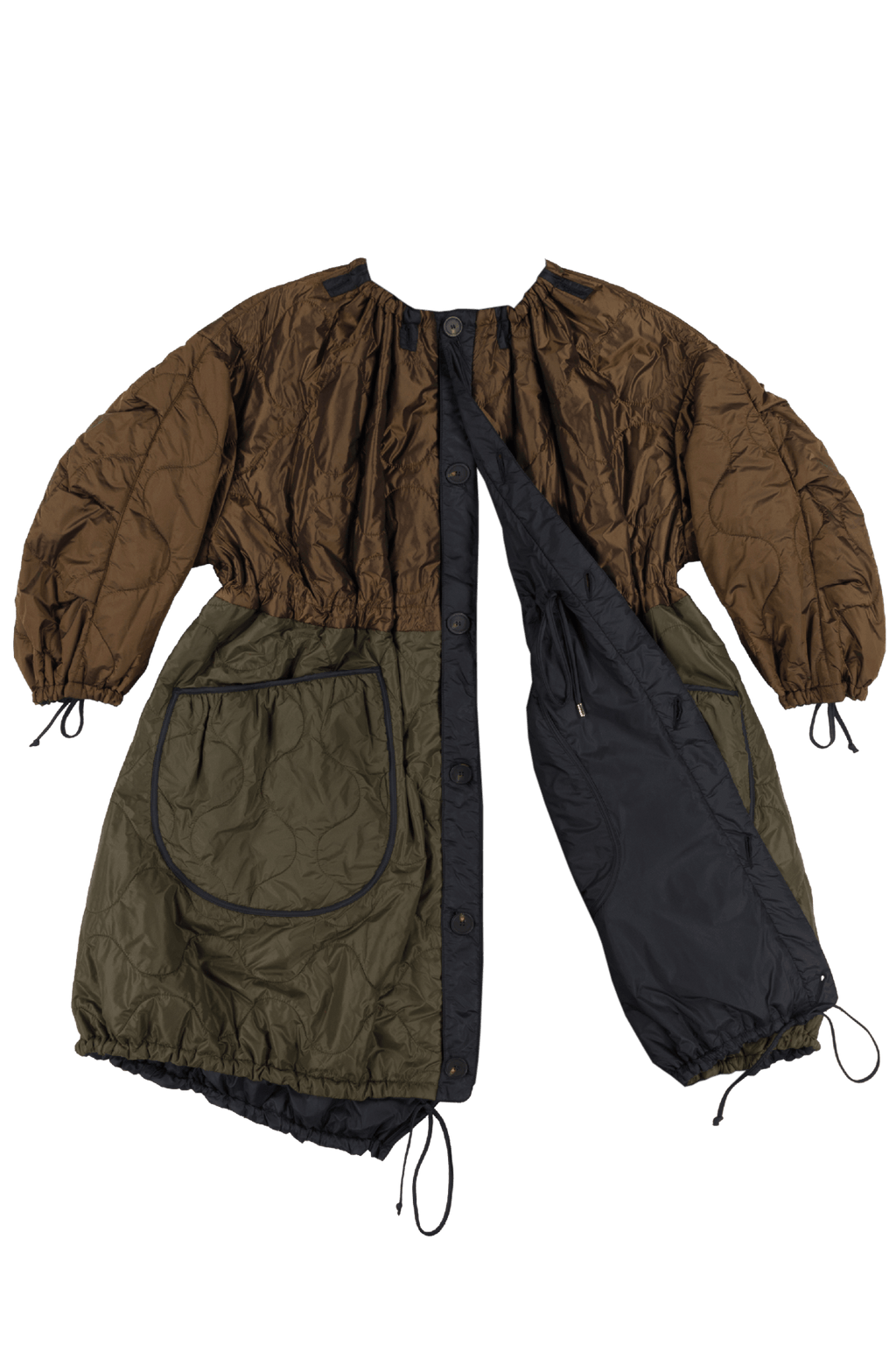 Parachute Quilted Parka - Bronze / Black - Layer 6