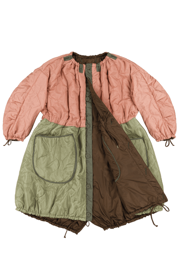Parachute Quilted Parka - Pale Pink / Bronze - Layer 1